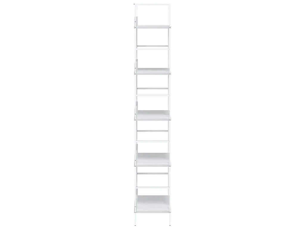 Bibliothèque à 5 niveaux noir 60x27,6x158,5cm bois d'ingénierie