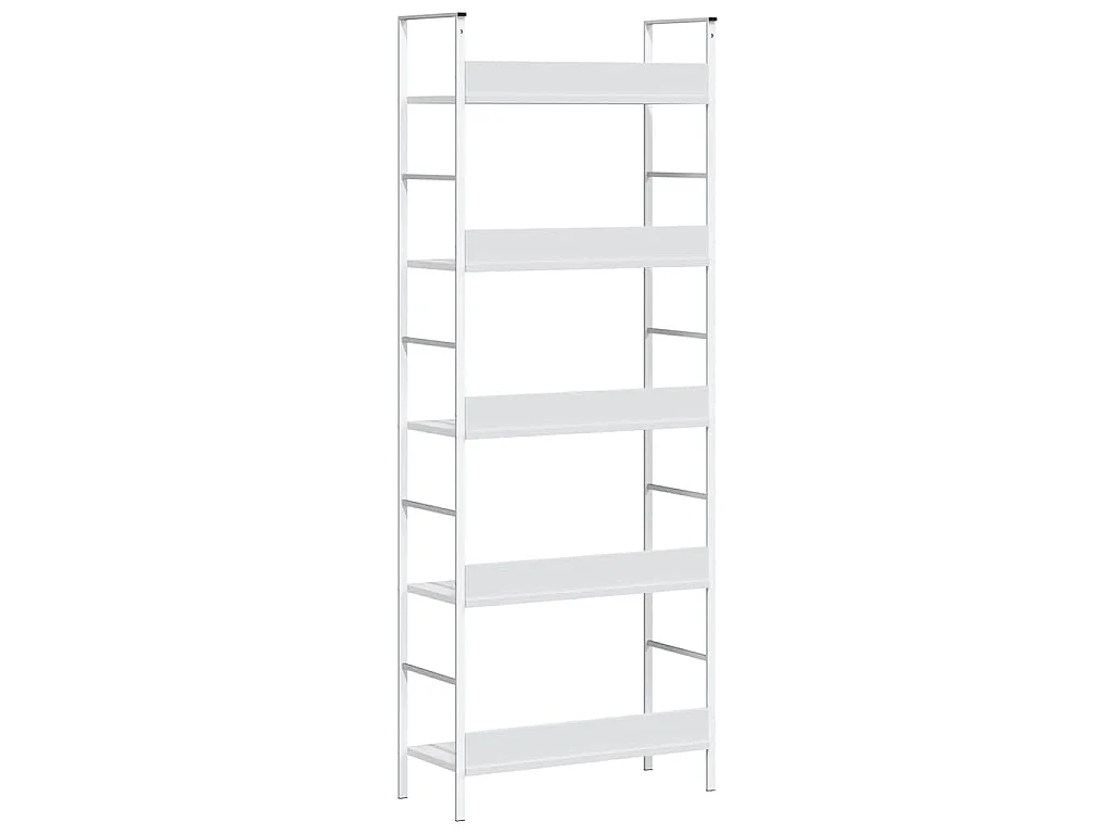 Bibliothèque à 5 niveaux noir 60x27,6x158,5cm bois d'ingénierie