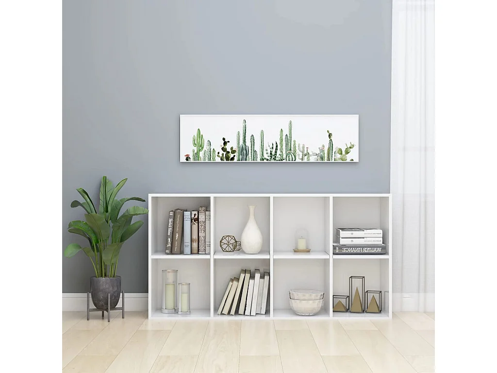 Bibliothèque/Buffet Blanc brillant 66x30x130 cm Bois ingénierie