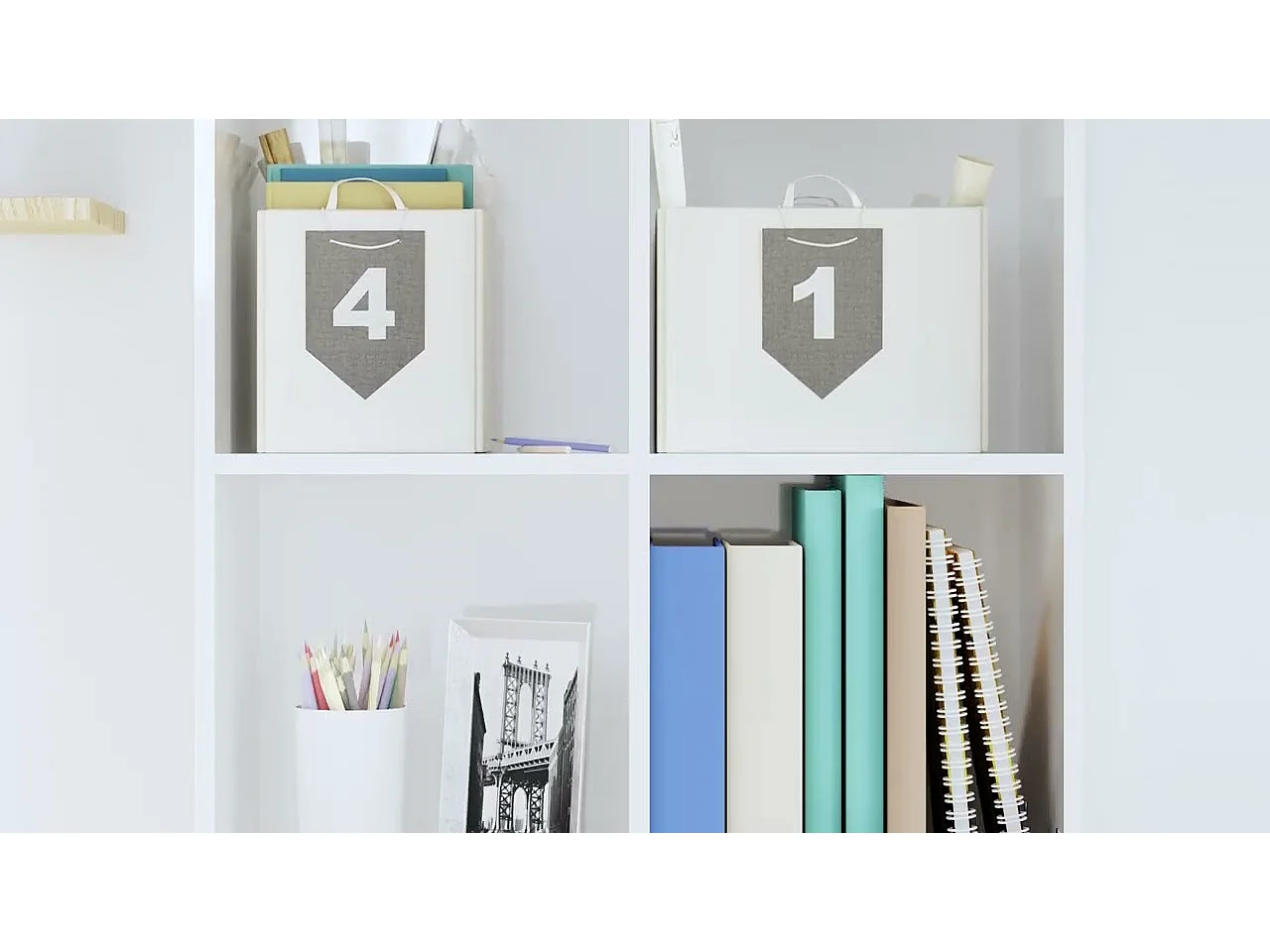 Bibliothèque/Buffet Blanc brillant 66x30x130 cm Bois ingénierie