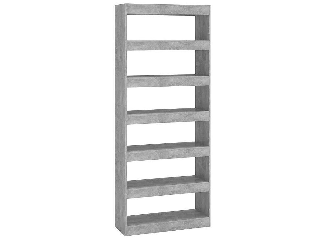 Libreria/Divisorio Grigio Cemento 80x30x198 cm in Truciolato