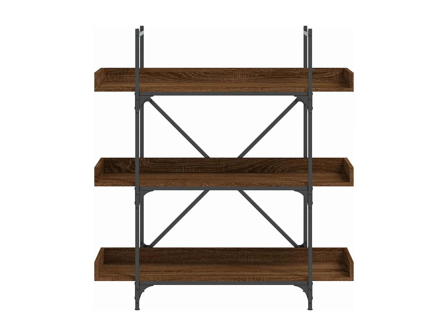 Bibliothèque à 3 niveaux chêne marron 100x33x108,5 cm