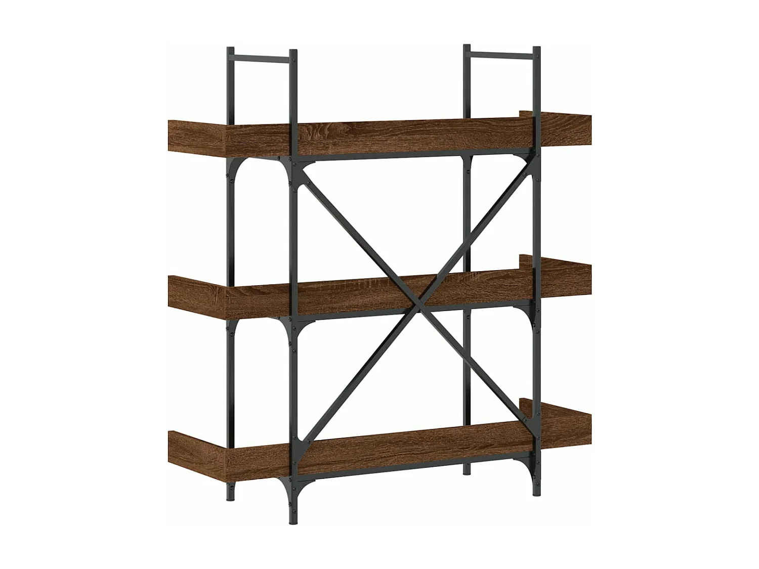 Bibliothèque à 3 niveaux chêne marron 100x33x108,5 cm