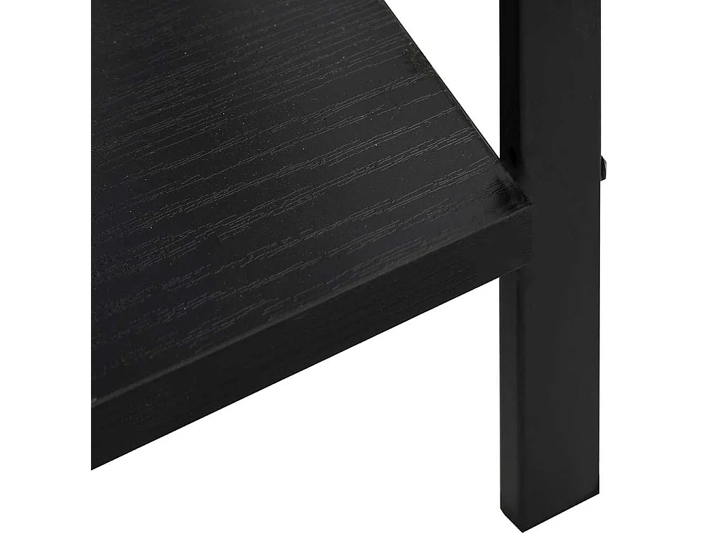 Bibliothèque à 4 niveaux noir 60x27,6x124,5cm bois d'ingénierie