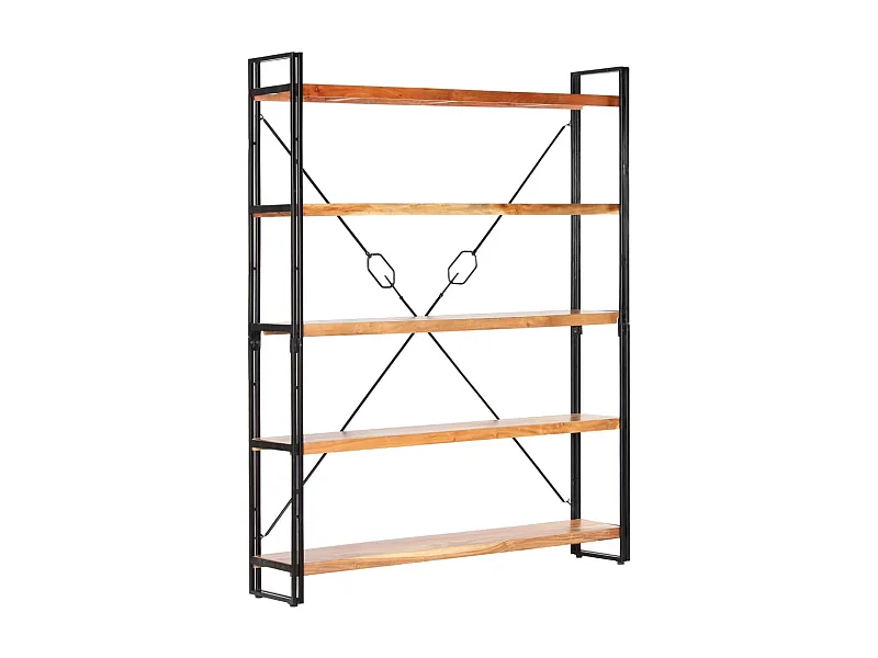 Bibliothèque à 5 niveaux 140x30x180 cm Bois d'acacia solide