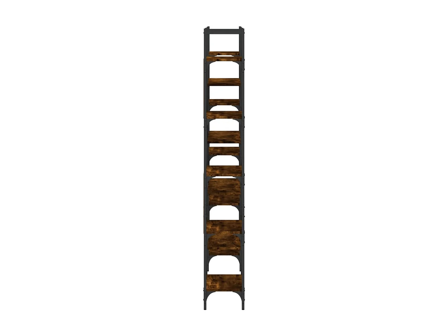Bibliothèque chêne fumé 155,5x24x166,5 cm bois d'ingénierie