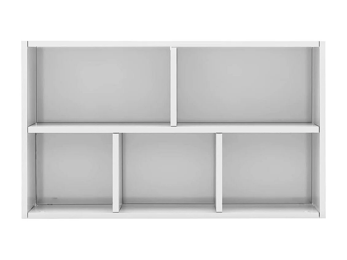 Estante/aparador derivados de madeira branco brilhante