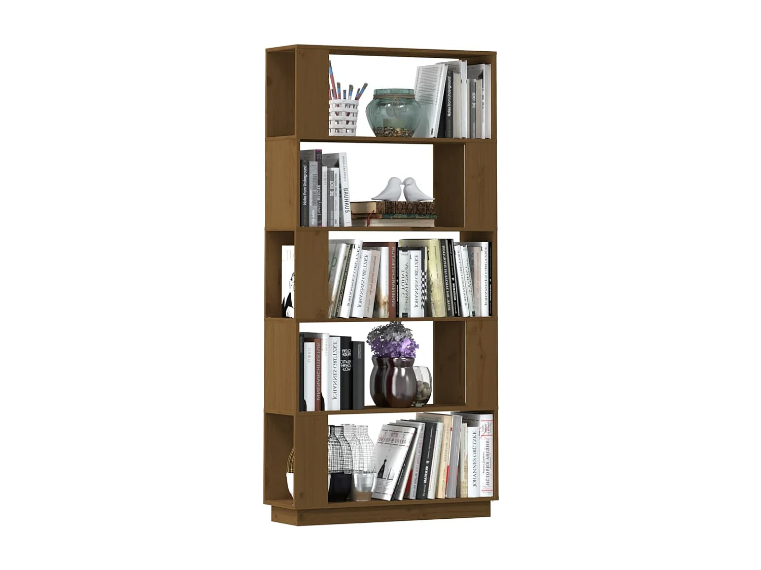 Bibliothèque/Cloison Marron miel 80x25x163,5 cm Pin solide