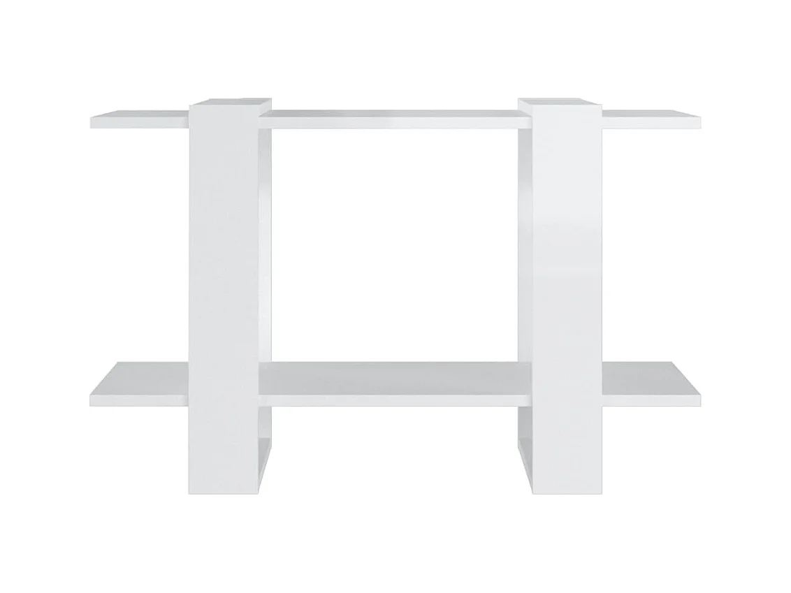 Bücherregal/Raumteiler Hochglanz-Weiß 80x30x51 cm