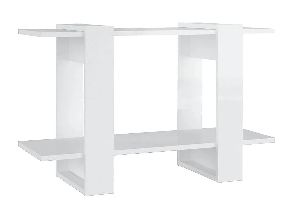 Bibliothèque/Séparateur de pièce Blanc brillant 80x30x51 cm