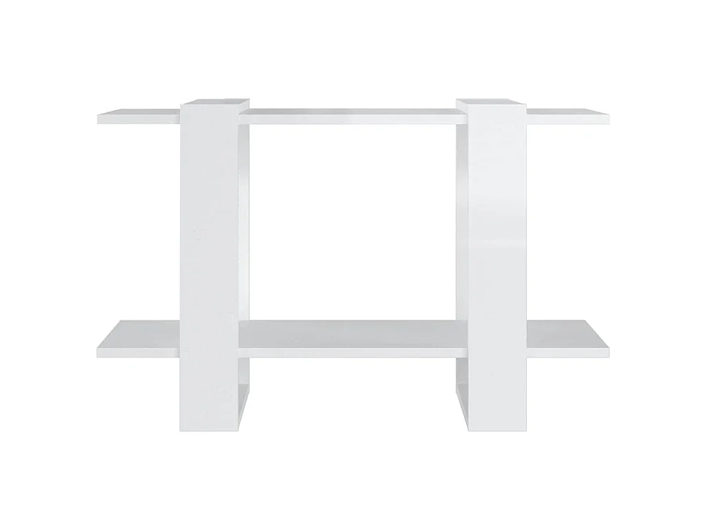 Bibliothèque/Séparateur de pièce Blanc brillant 80x30x51 cm