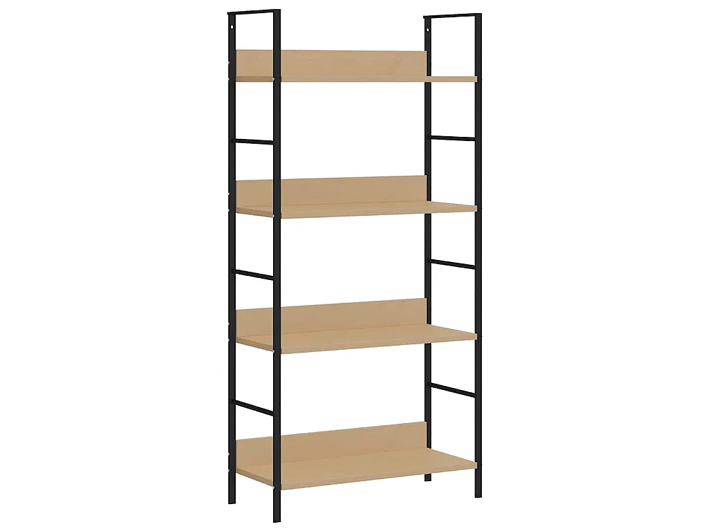 Bibliothèque à 4 niveaux chêne 60x27,6x124,5 cm bois ingénierie