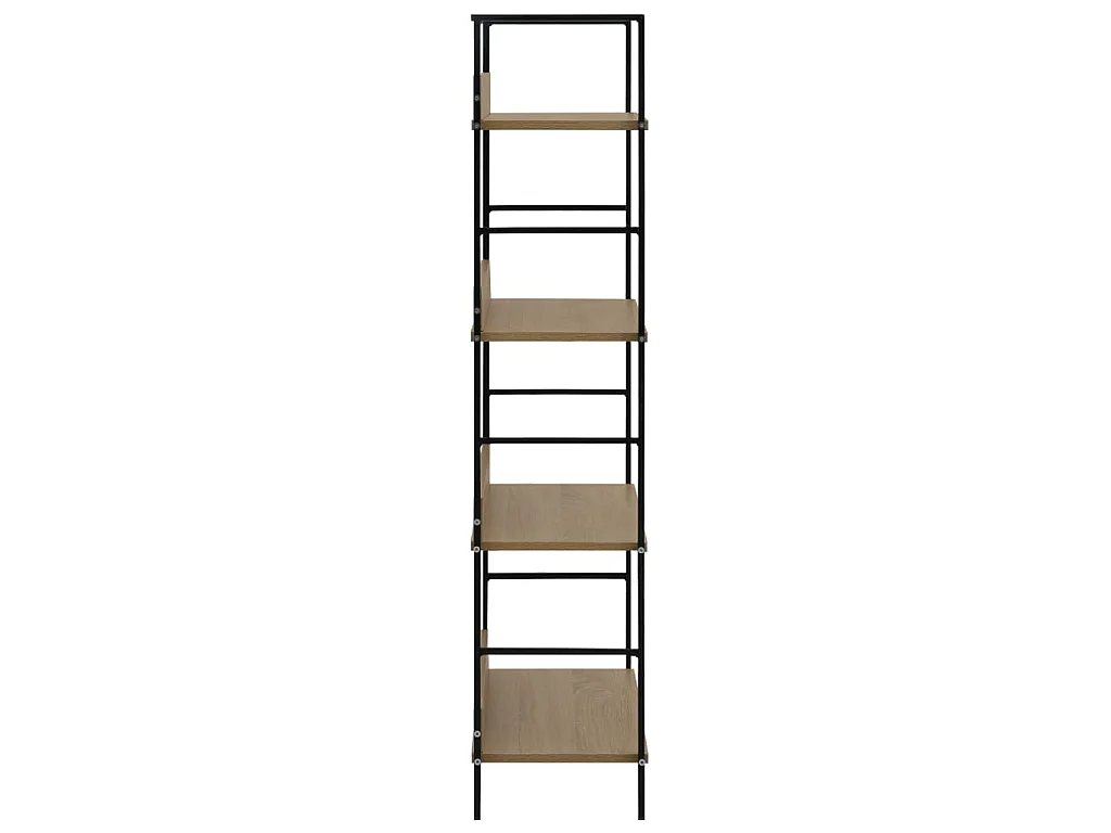 Bibliothèque à 4 niveaux chêne 60x27,6x124,5 cm bois ingénierie