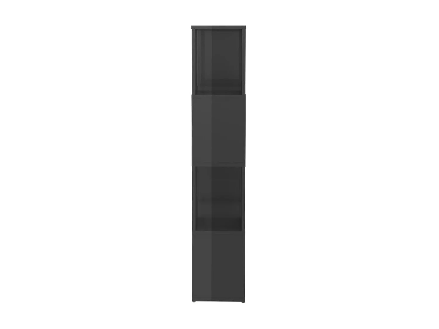 Bibliothèque/Séparateur de pièce Gris brillant Bois ingénierie