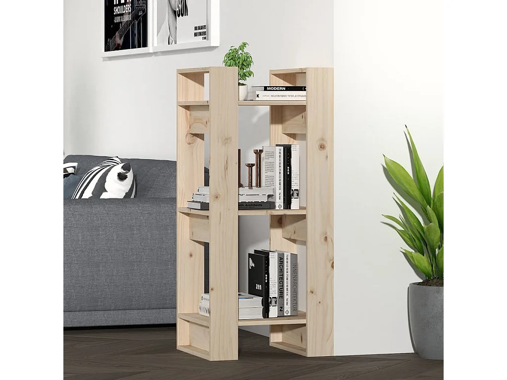 Boekenkast/kamerscherm 41x35x91 cm massief grenenhout