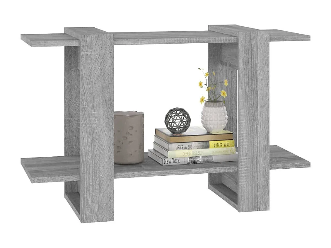 Bibliothèque/Séparateur de pièce Sonoma gris 80x30x51 cm