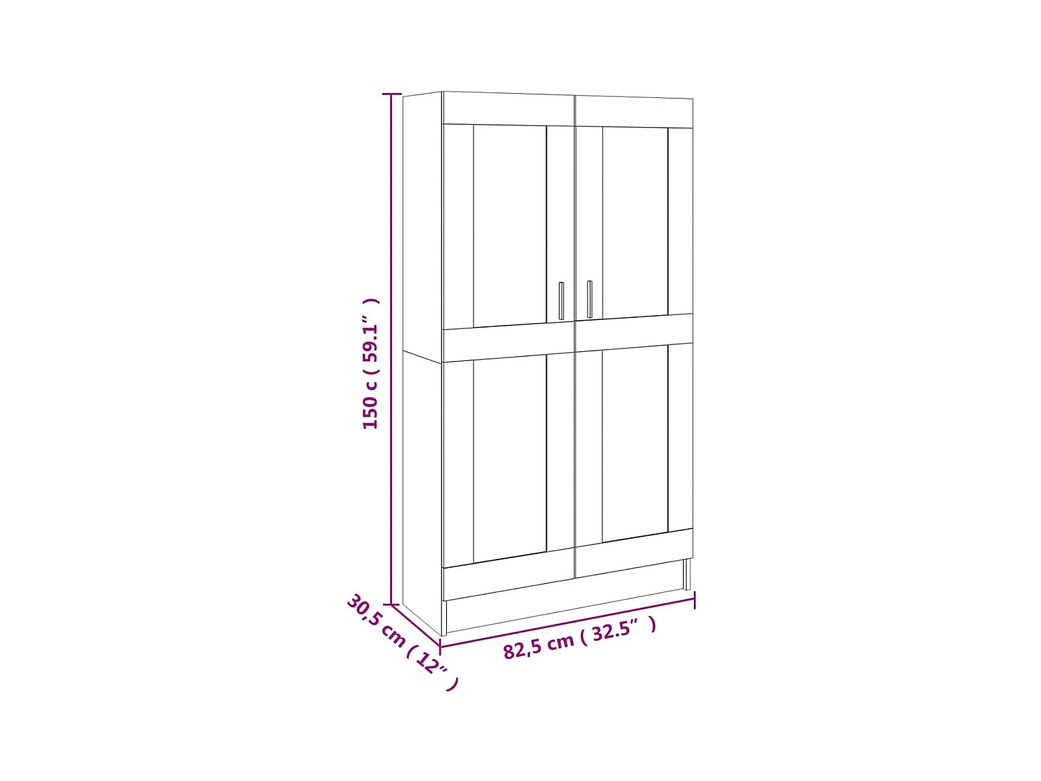 Libreria Rovere Sonoma 82,5x30,5x150 cm in Legno Multistrato