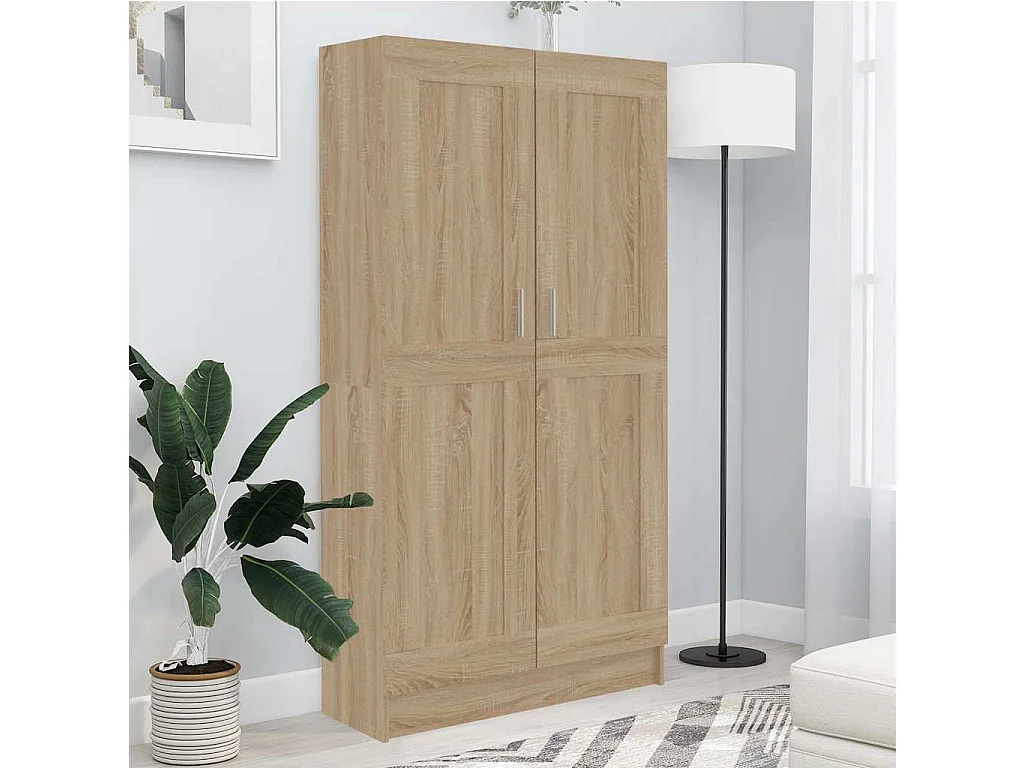 Boekenkast 82,5x30,5x150 cm bewerkt hout sonoma eikenkleurig