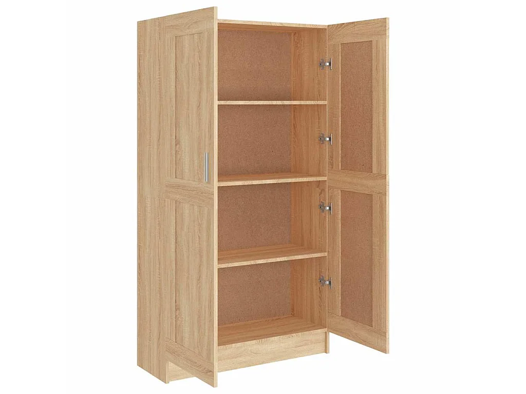 Boekenkast 82,5x30,5x150 cm bewerkt hout sonoma eikenkleurig