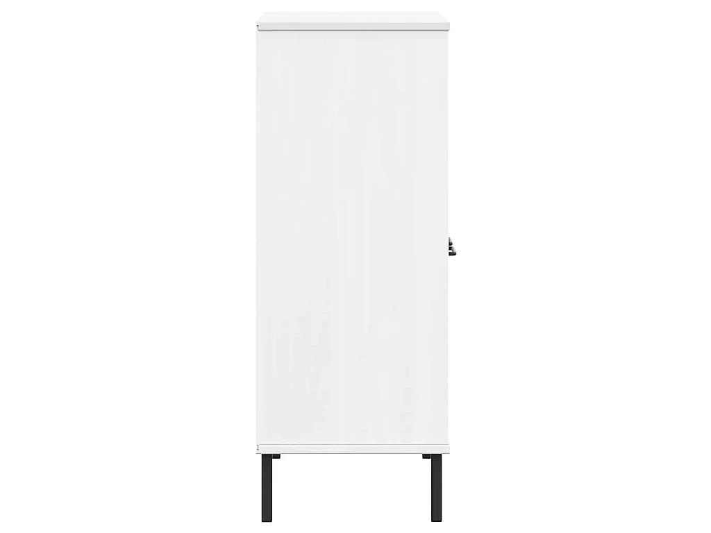 Bibliothèque avec pieds en métal Blanc 90x35x90,5 cm Bois OSLO