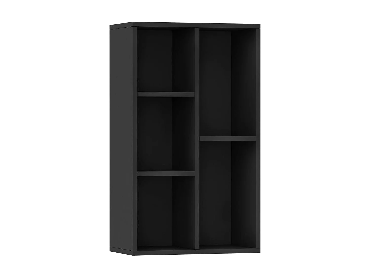 Boekenkast/dressoir 50x25x80 cm bewerkt hout zwart