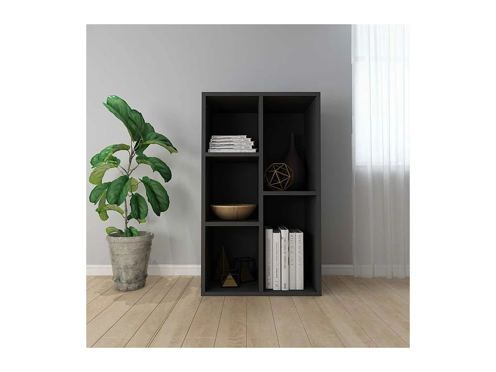 Bibliothèque/Buffet Noir 50x25x80 cm Bois d’ingénierie