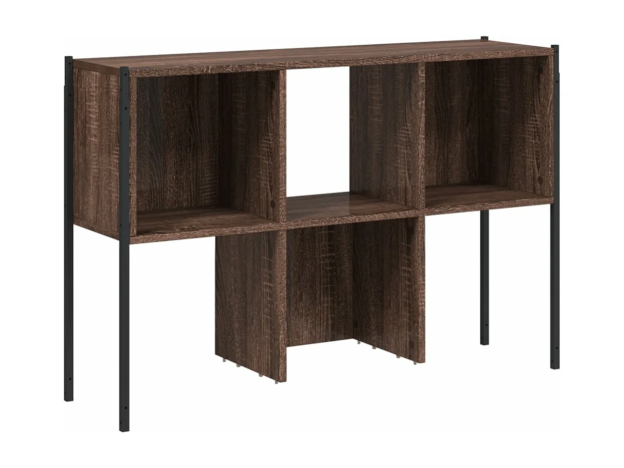 Boekenkast 102x28x172 cm bewerkt hout bruin eikenkleur