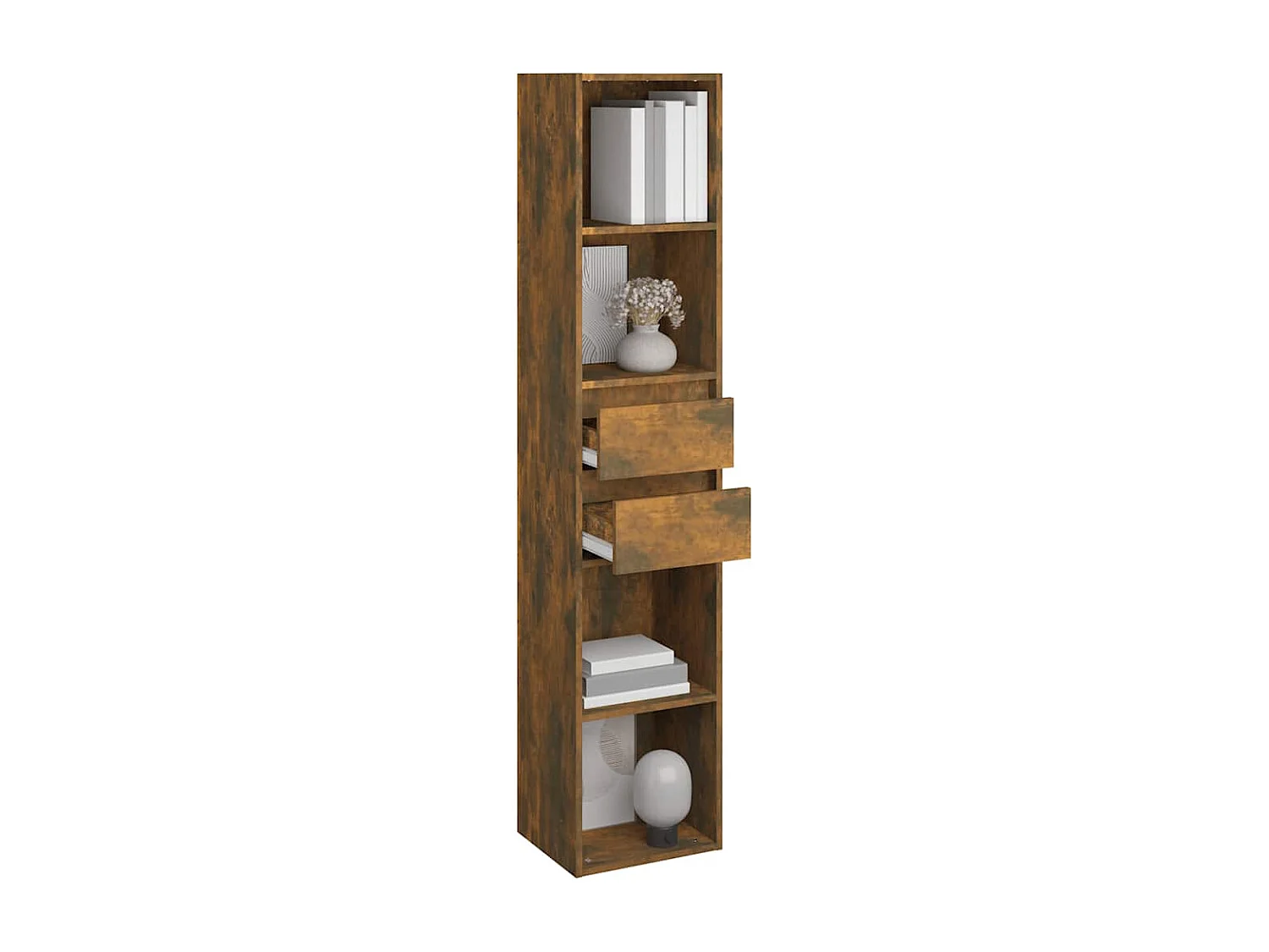 Bibliothèque Chêne fumé 36x30x171 cm Bois d'ingénierie