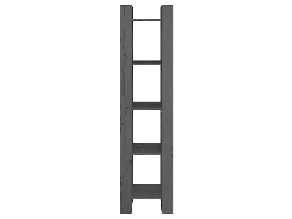 Bibliothèque/Séparateur de pièce Gris 41x35x160 cm Pin massif