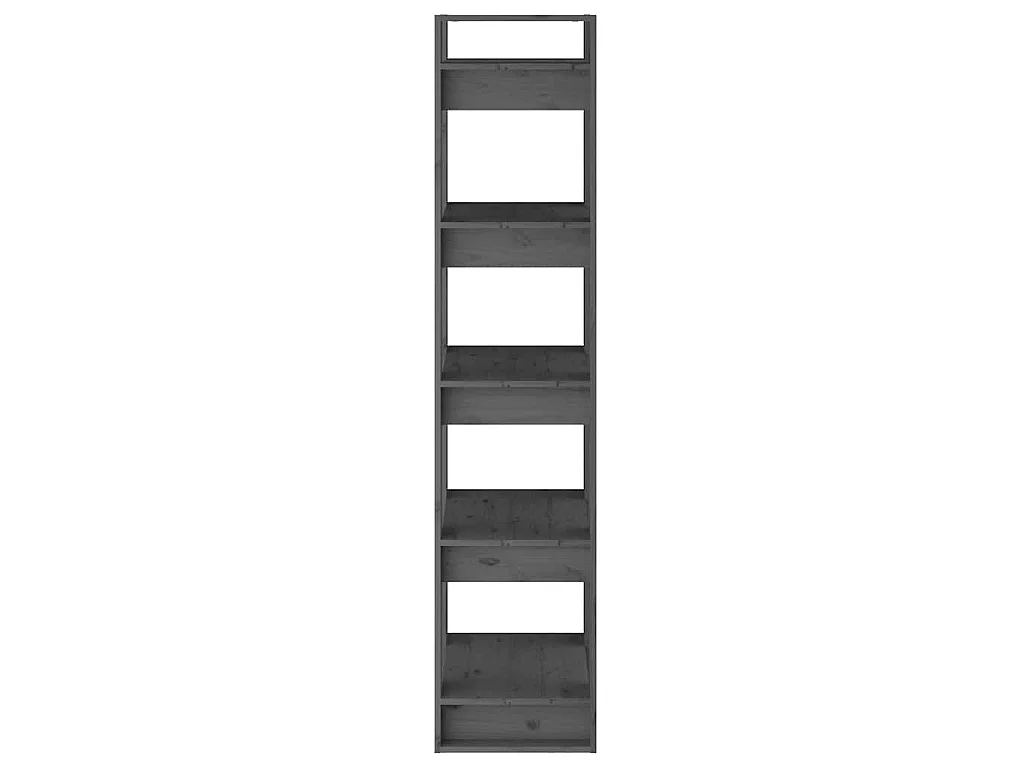 Bibliothèque/Séparateur de pièce Gris 41x35x160 cm Pin massif