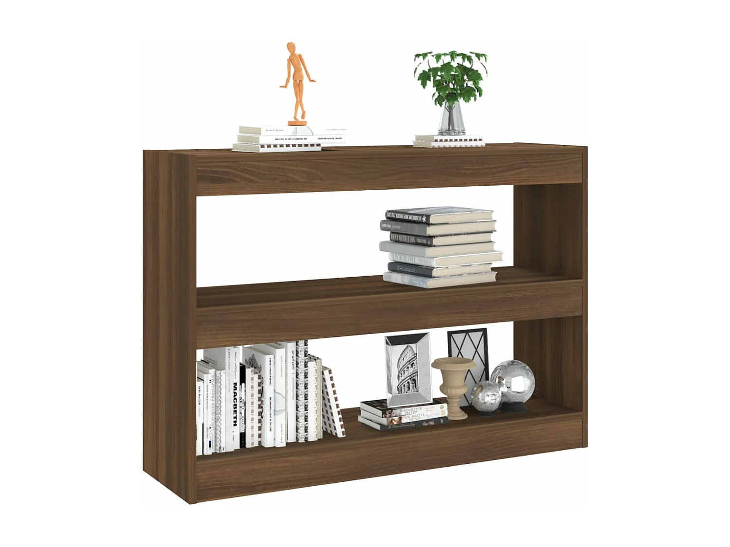 Libreria/Divisorio Rovere Marrone 100x30x72 cm