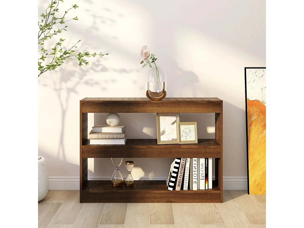 Libreria/Divisorio Rovere Marrone 100x30x72 cm