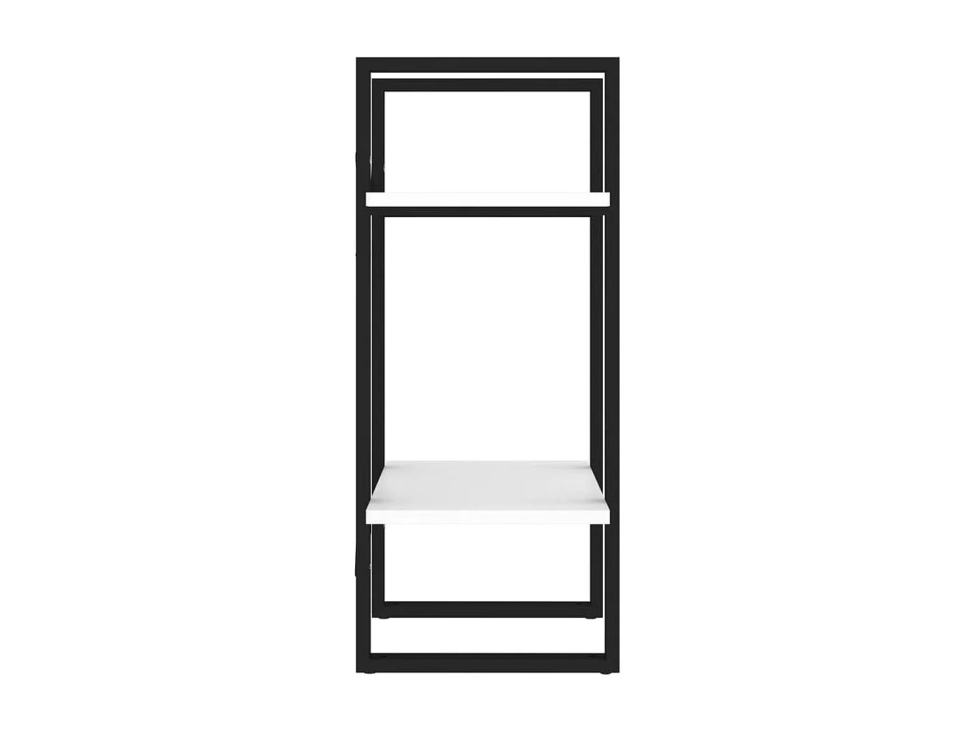 Bibliothèque à 2 niveaux blanc 40x30x70 cm bois d'ingénierie