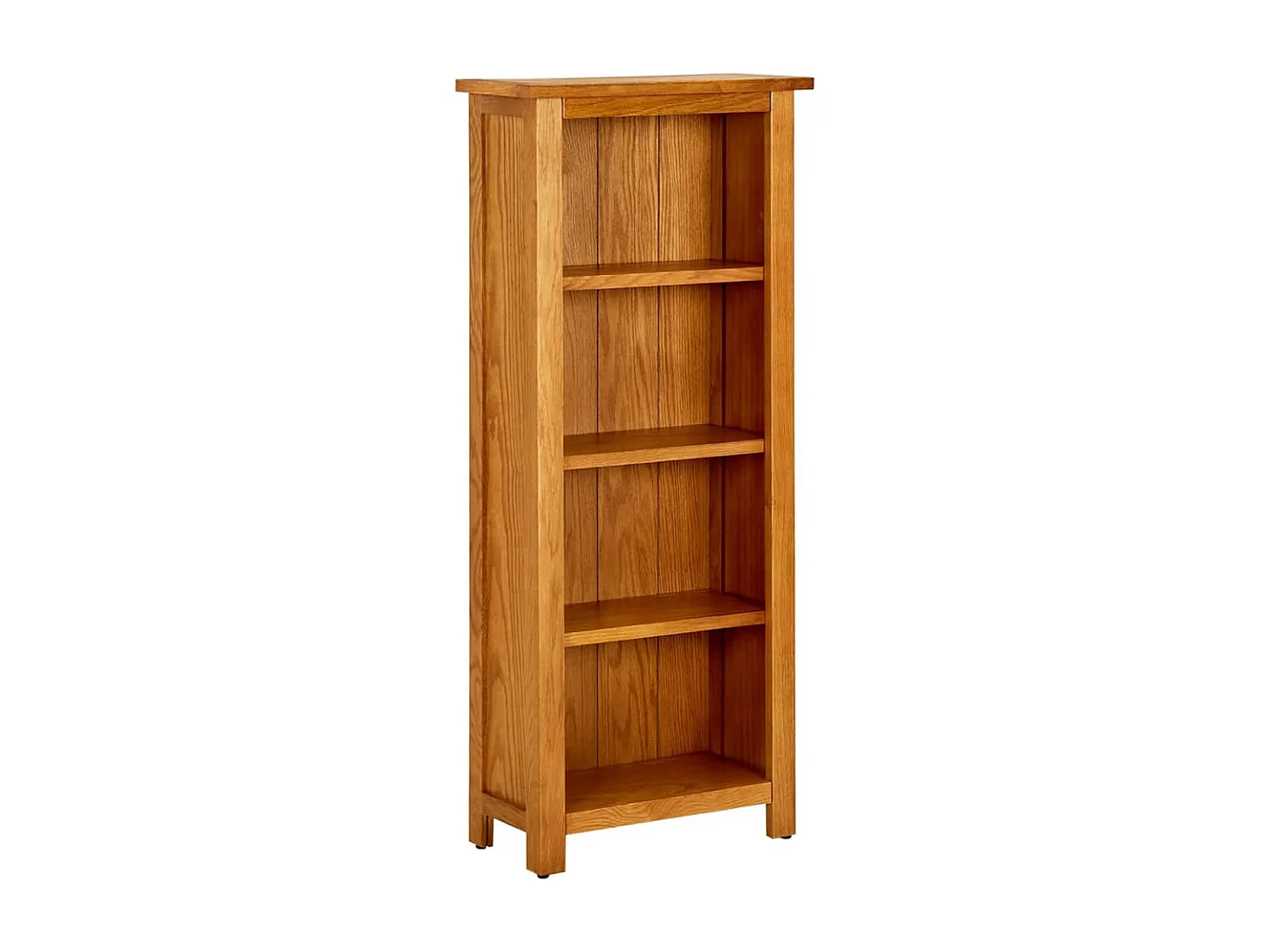 Bibliothèque à 4 niveaux 45x22x110 cm Bois de chêne massif