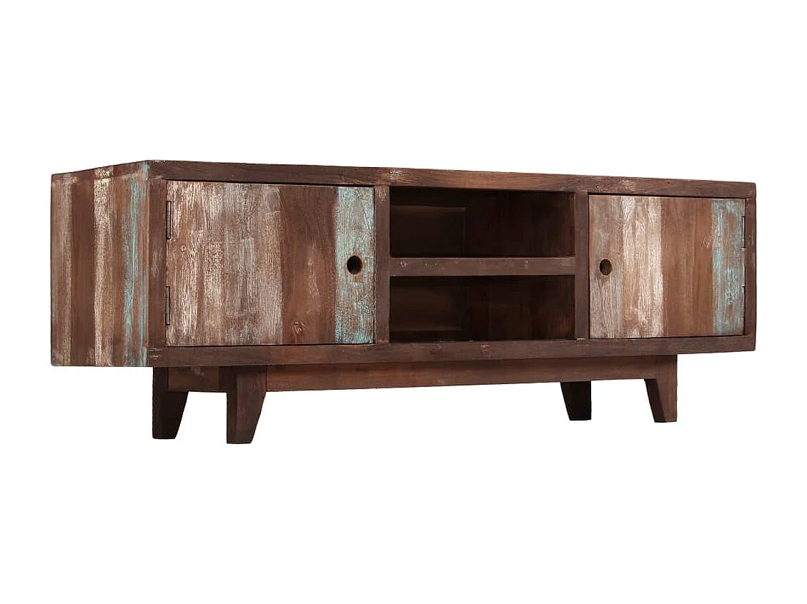 Meuble TV Bois d'acacia massif Vintage 118 x 30 x 40 cm