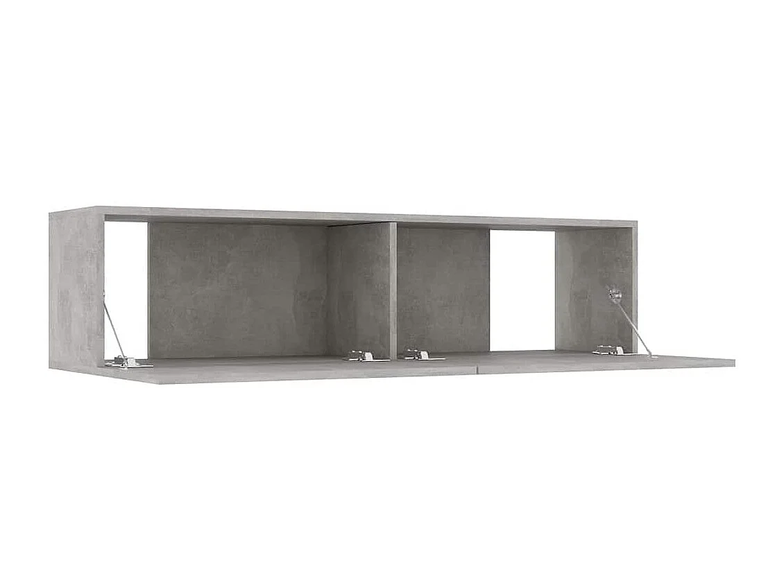 Móvel de TV 120x30x30 cm contraplacado cinzento cimento