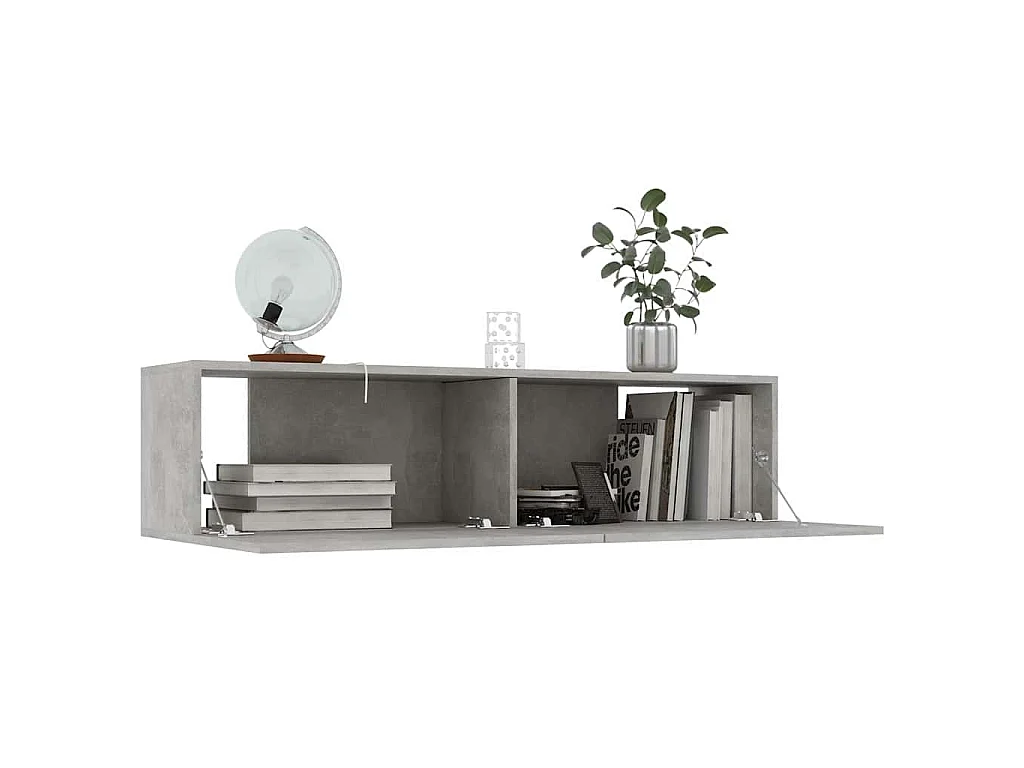 Tv-meubel 120x30x30 cm bewerkt hout betongrijs