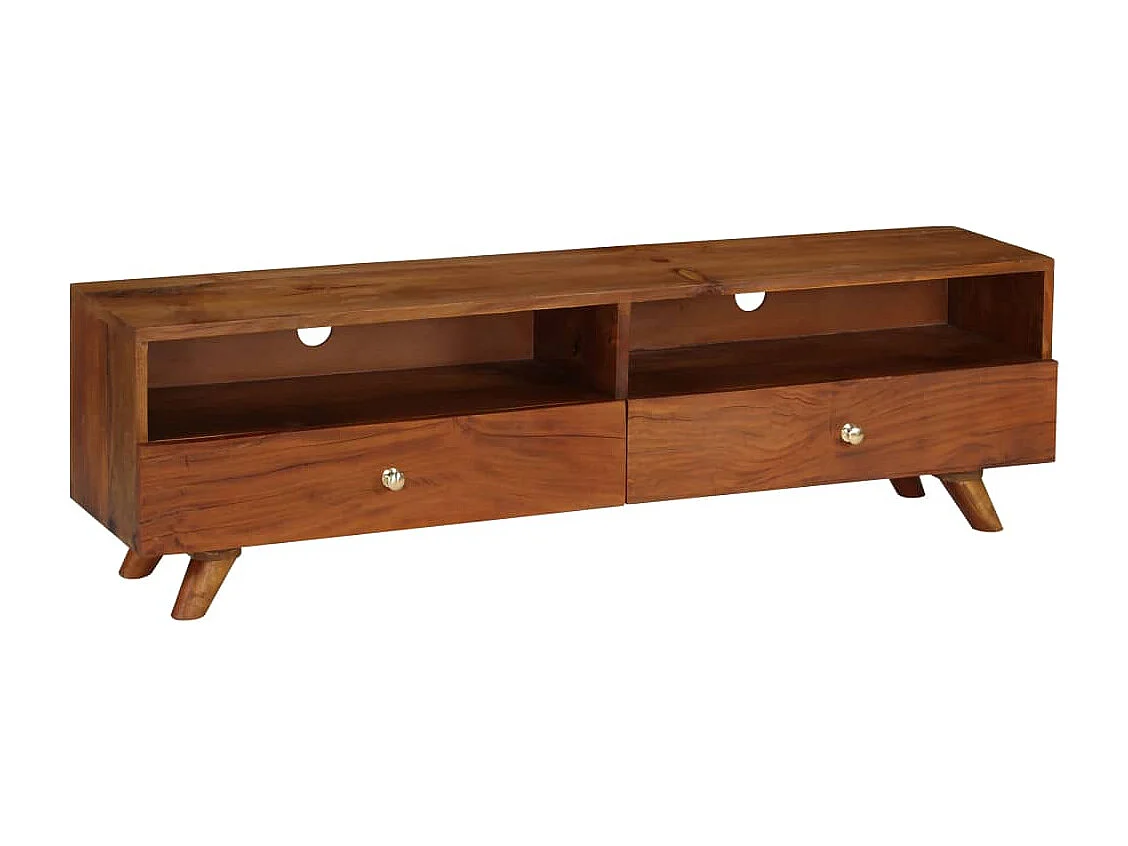 Mueble para TV de madera maciza reciclada 140x30x40 cm