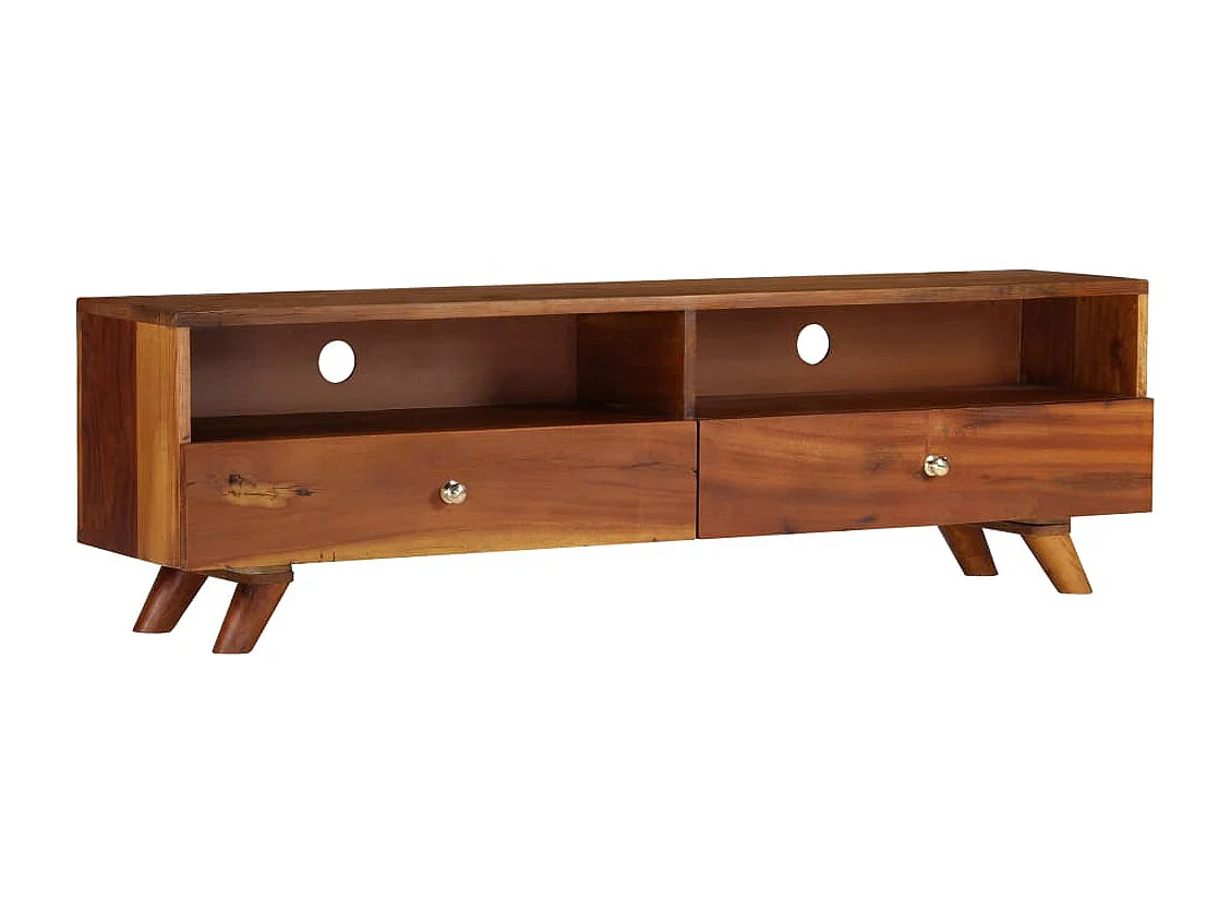 Mueble para TV de madera maciza reciclada 140x30x40 cm