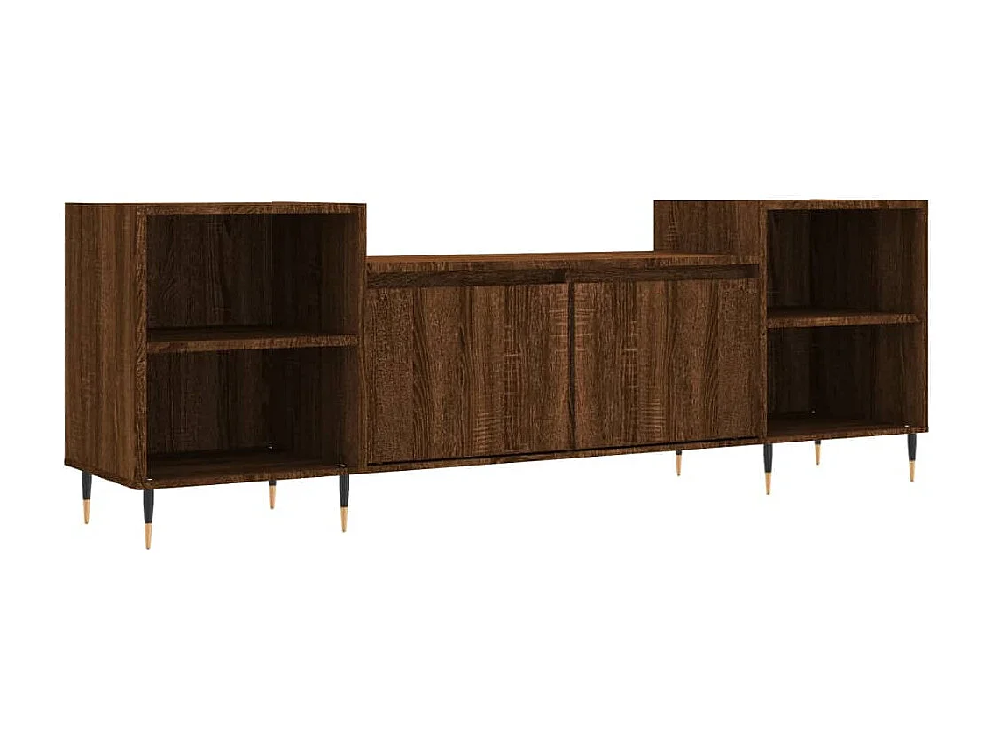 Meuble TV Chêne marron 160x35x55 cm Bois d'ingénierie