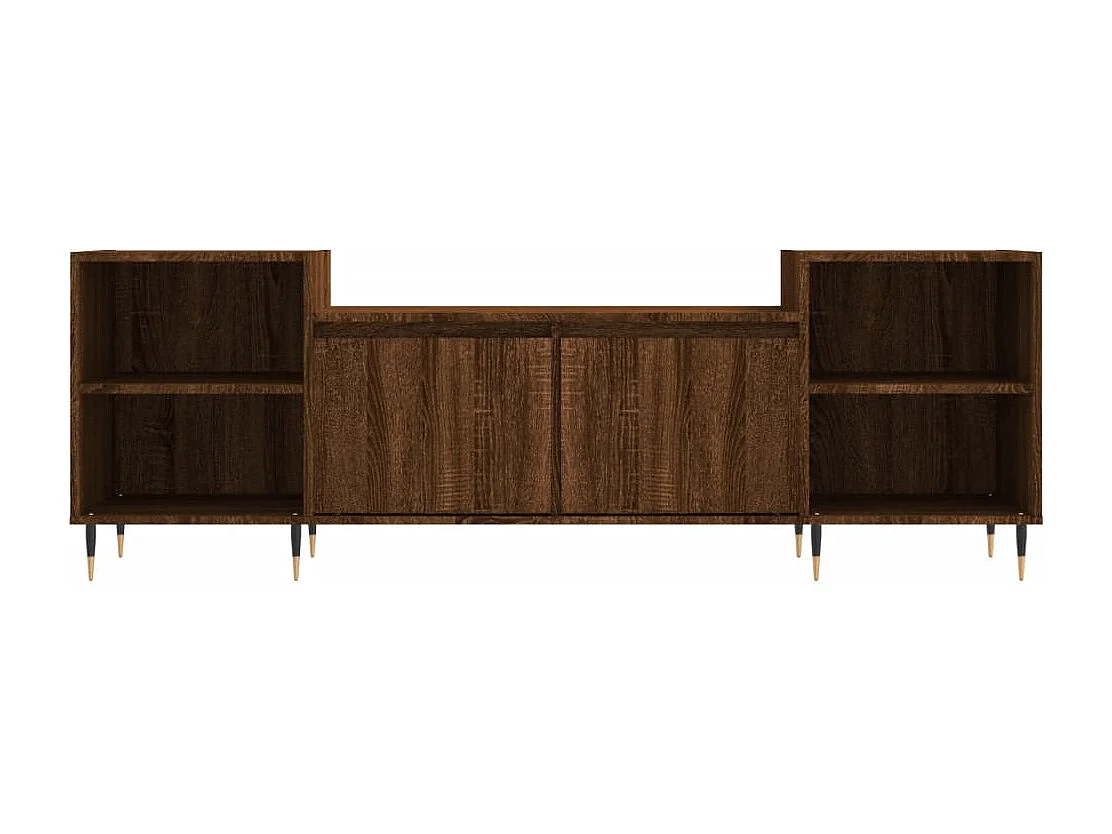 Meuble TV Chêne marron 160x35x55 cm Bois d'ingénierie