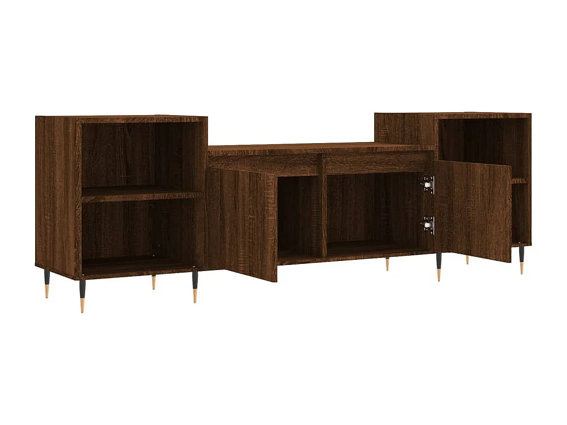 Meuble TV Chêne marron 160x35x55 cm Bois d'ingénierie