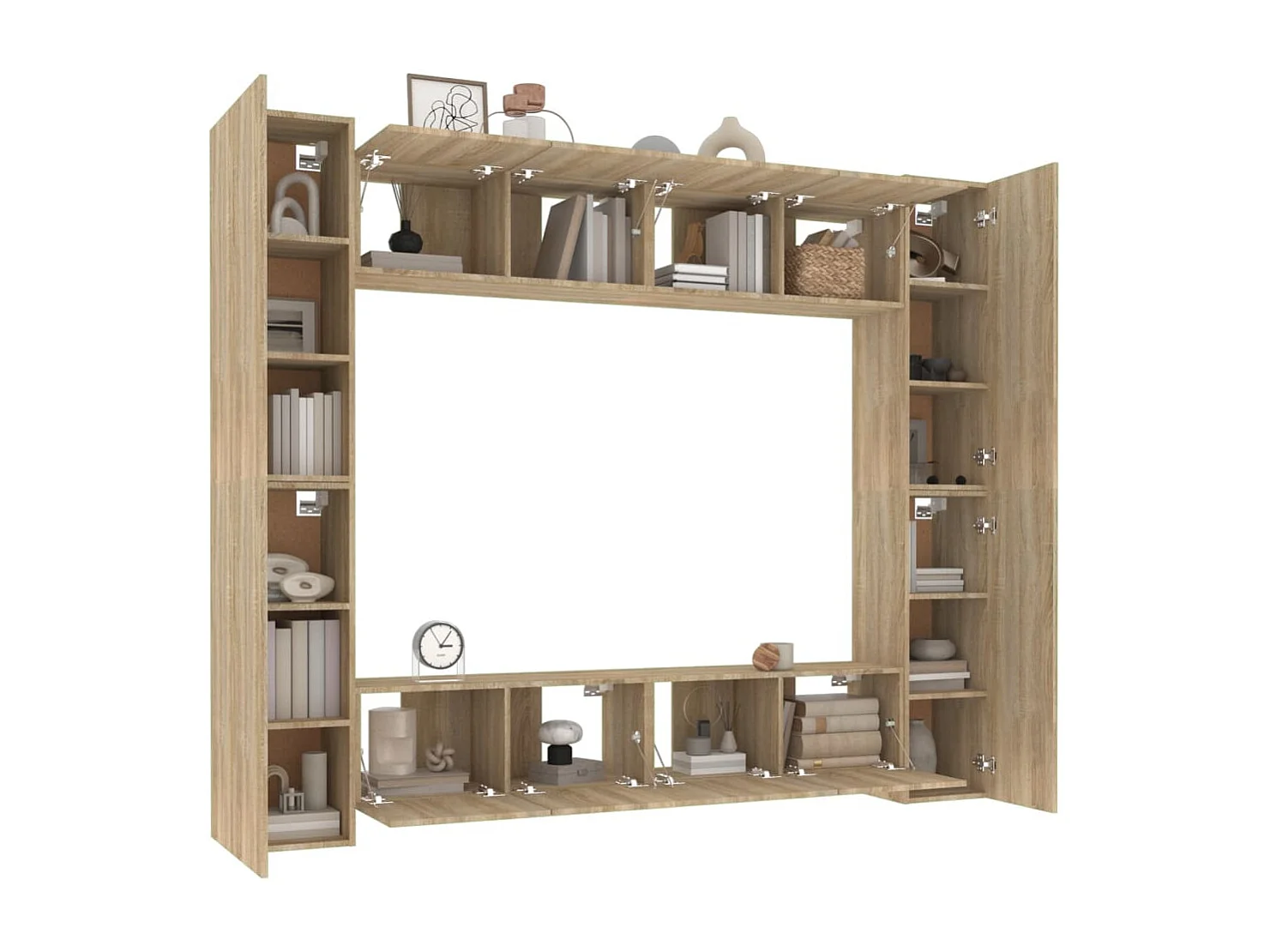 Ensemble de meubles TV 8 pcs Chêne sonoma Bois d'ingénierie