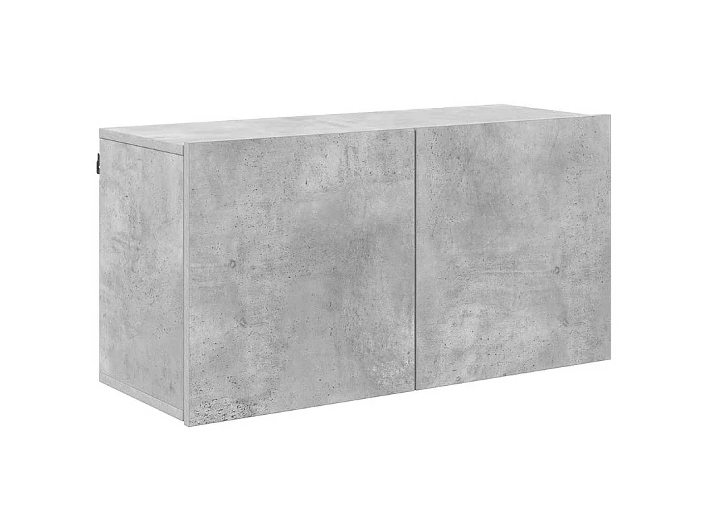 Unités murales TV 5 pcs gris béton bois d'ingénierie