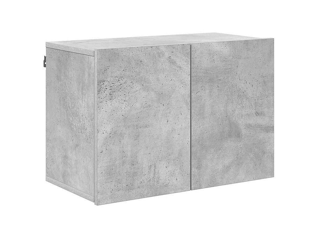 Unités murales TV 5 pcs gris béton bois d'ingénierie