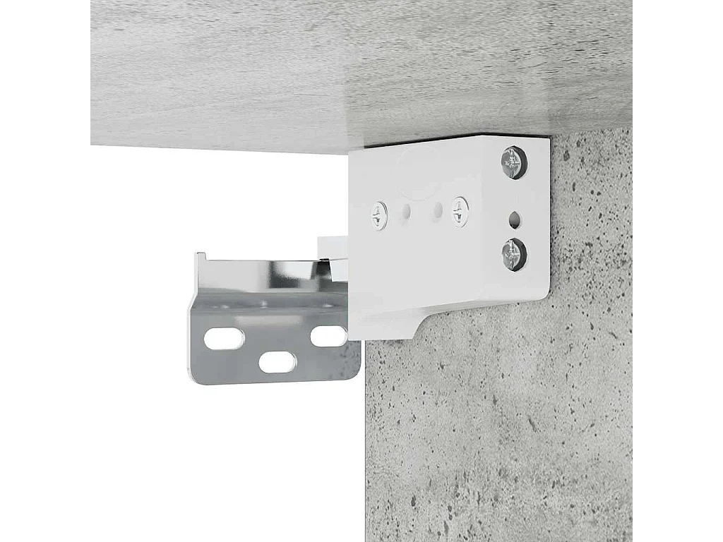 Unités murales TV 5 pcs gris béton bois d'ingénierie