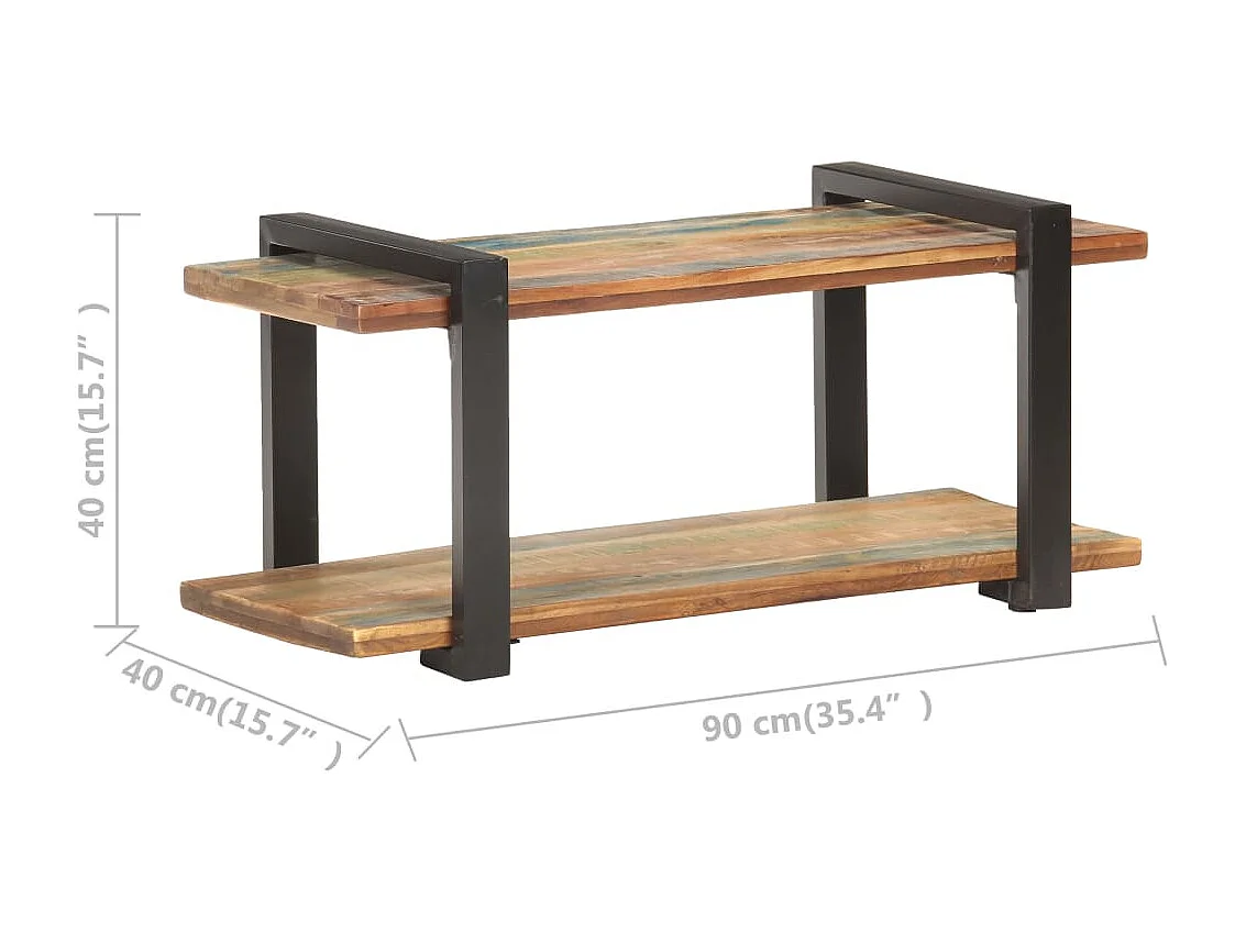 Tv-meubel 90x40x40 cm massief gerecycled hout