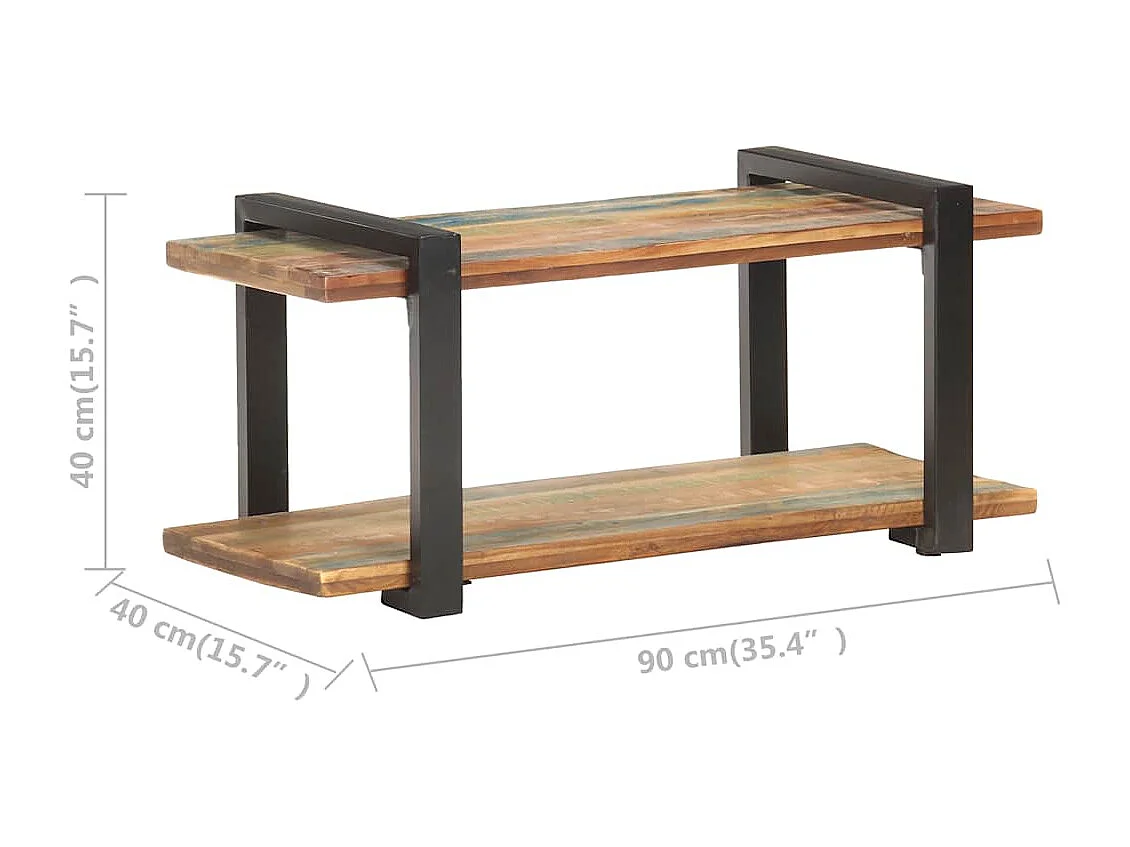 Tv-meubel 90x40x40 cm massief gerecycled hout