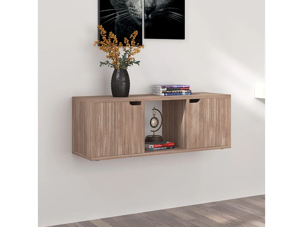 Meuble TV Chêne Sonoma gris 88,5x27,5x30,5 cm Bois d’ingénierie