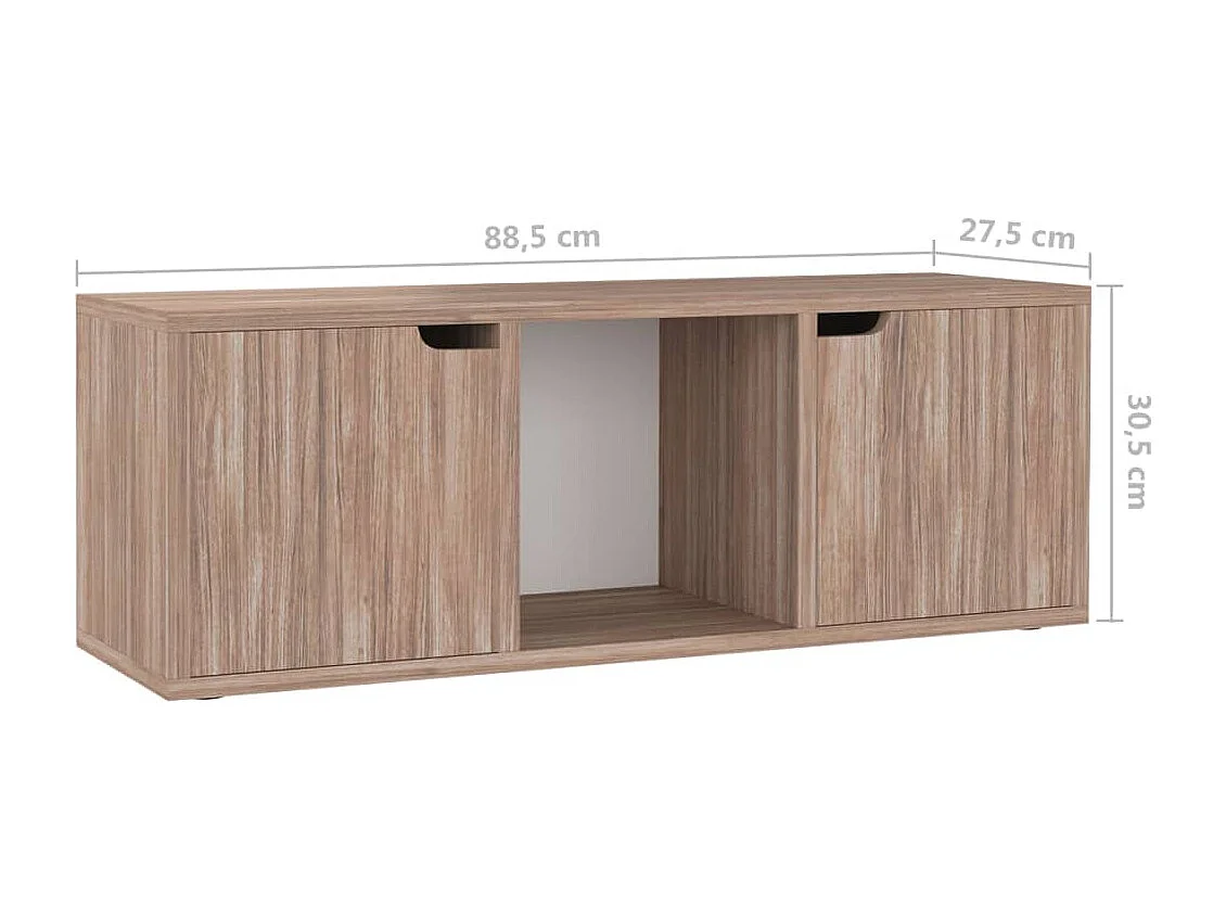Meuble TV Chêne Sonoma gris 88,5x27,5x30,5 cm Bois d’ingénierie
